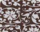 Chocolate Transfer Sheet - White Floral Scroll
